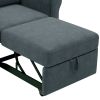 3-in-1 Sofa Bed Chair, Convertible Sleeper Chair Bed,Adjust Backrest Into a Sofa,Lounger Chair,Single Bed,Modern Chair Bed Sleeper for Adults,Deep Blu