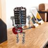 1PC Creative Glow Model Ornaments Retro Decorations Robot Microphone for playing guitar Desk lamp Home Decor Crafts