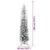 Slim Artificial Christmas Tree with Flocked Snow Green 6 ft PVC