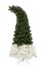 6FT Hinged Fir Artificial Fir Bent Top Christmas Tree, Xmas Tree Bendable Santa Hat Style Christmas Tree Holiday Decoration, 1250 Lush Branch Tips, 30