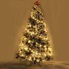 7.5ft Automatic Tree Structure PVC Material Green Flocking 1450 Branches Christmas Tree