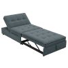 4-in-1 Sofa Bed, Chair Bed, Multi-Function Folding Ottoman Bed with Storage Pocket and USB Port for Small Room Apartment,Living Room,Bedroom,Hallway,