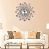 Radial Sunburst Diamond Silent Wall Clock Modern Home Decoration