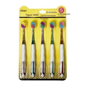 Wide Head Toothbrush Double Color Bristle Family Set Soft-bristle Toothbrush