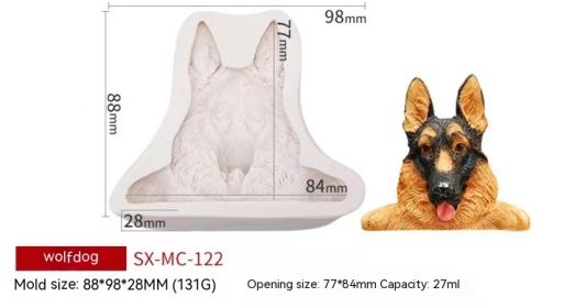 Corgi Fondant Silicone Mold DIY Baking (Option: Wolf Dog)