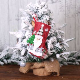 Christmas Socks Gift Bag Pendant (Option: Old Man Head Red Socks)