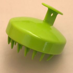 Silicone Massage Shampoo Brush (Option: Olive Green)