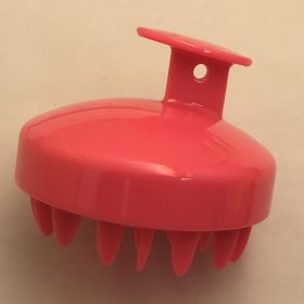 Silicone Massage Shampoo Brush (Option: Rose Red)