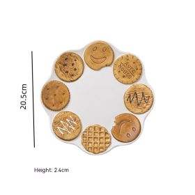 Creative Biscuits Series Ceramic Tableware Household (Option: 417 Brown Biscuit Plate)