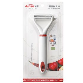 Kitchen Household Fruit Stainless Steel Peeler (Option: Double Blade White And Red)