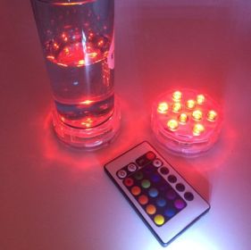 Light round candle lamp, LED for battery submersible lamp, waterproof candle lamp, decorative electronic candle lamp (Option: 1pc)