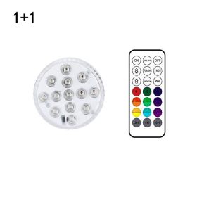 13 Led Submersible Light for Swimming Pool Garden Fountain Bathroom IP68 Waterproof Underwater Lamp with Suction Cup RF Remote (Option: 1PC-A)