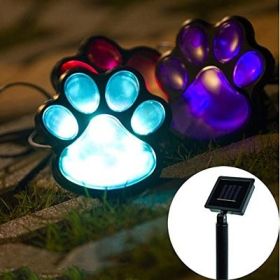 Led Solar Cute Cat Plug In The Ground Light 4 LED Bear Claw Scene Lights (Option: IPL-4PCS)