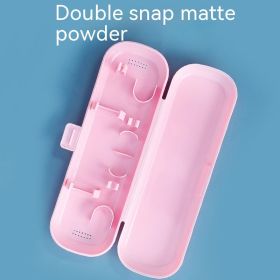 Male And Female Portable Electric Toothbrush Case (Option: Double Card Pink)