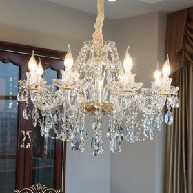 Luxury Crystal Chandelier In Living Room (Option: 8Lights with LED)