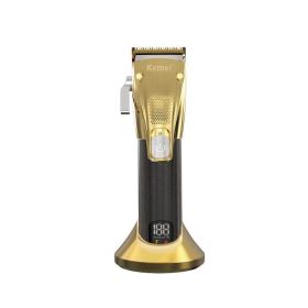 KM-K33s Base Charging Wide Voltage Electric Clipper LED LCD Hair Scissors (Option: K33S Gold)