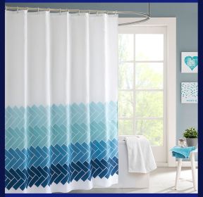 High-end Thickened Waterproof Bathroom Polyester Shower Curtain (Option: Gradient Twill-120x180cm)