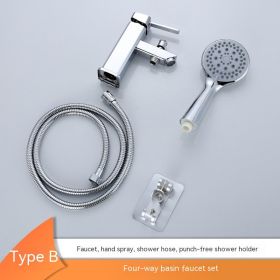 Home Bathroom Dual-purpose Washbasin Hot And Cold Single-hole Faucet Shower (Option: Type B)