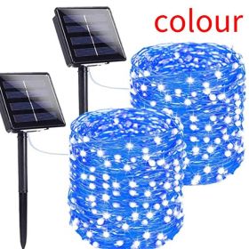 Outdoor Rain-proof Solar Copper Wire Lamp (Option: Colour-22meters 200lamp)