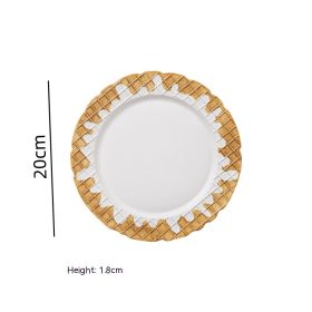 Creative Biscuits Series Ceramic Tableware Household (Option: 417 White Cone Plate)