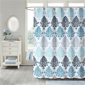 High-end Thickened Waterproof Bathroom Polyester Shower Curtain (Option: Noble Blue-120x180cm)