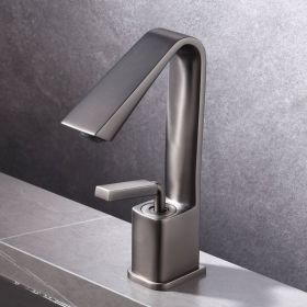 Copper Light Luxury And Simplicity Hot And Cold Faucet (Option: Gun Gray)