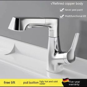 Bathroom Table Basin Adjustable Pull-out Faucet (Option: Alloy Plating)