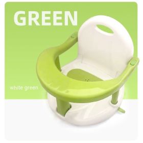 Baby Children Bath Stool Safety Chair (Option: Green White)