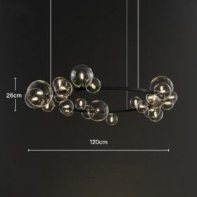 Bedroom Light Dining Room Glass Ball Chandelier (Option: Diameter850 round model24-No light source)