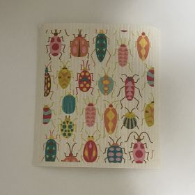 Cartoon Printing Environmental Protection Cellulose Sponge Dishcloth (Option: Beetle-20x17cm)