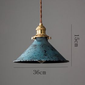 Cafe Simple Living Room Pendant Lamp (Option: Blue A 36x15cm)