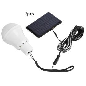 LED Solar Cord Rechargeable Emergency Bulb (Option: White light-2PCS)