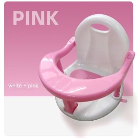 Baby Children Bath Stool Safety Chair (Option: Pink White)