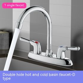 Hot And Cold Double Hole Washbasin Faucet (Option: Type D)