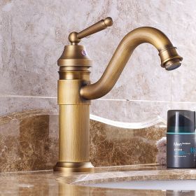 Copper Antique Bathroom Basin Faucet (Option: Short)