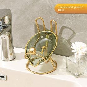 Soap Box Drain Soap Holder (Color: Green)