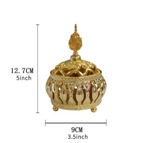 1pc Metal Incense Burner; Creative Incense Burner Holder; Desktop Decoration (Color: Full Metal Pot Belly Incense Burner)