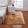 1pc Fluffy Imitation Wool Area Rug, Suede Fleece Bottom Long Imitation Wool Rug, Acrylic 80% Polyester 20%, 2.36inch Long Wool, Living Room Bedroom Ru