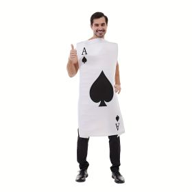 1pc, 45.67*42.13inch Halloween Fun Playing Card Onesie Party Performance Costume Funny Cos, Stage Performance Props, Events Cosplay Props, Party Suppl (Color: Ace Of Spades)