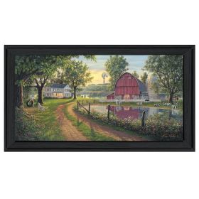 Trendy Decor 4U "The Road Home" Framed Wall Art, Modern Home Decor Framed Print for Living Room, Bedroom & Farmhouse Wall Decoration by Kim Norlien (Color: as Pic)