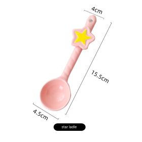 Cute Strawberry Ceramic Love Bowl Shaped (Option: XINGX Spoon)