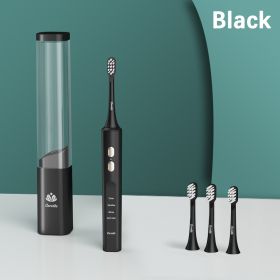 Caredite Newest Travel Electronic Toothbrush With Ultraviolet Disinfection Function Case Suit, 4 Cleaning Modes With 3 Power Model, 45 Days Long Lasti (Color: Black)