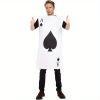 1pc, 45.67*42.13inch Halloween Fun Playing Card Onesie Party Performance Costume Funny Cos, Stage Performance Props, Events Cosplay Props, Party Suppl