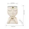 1pc Figure Flower Pot; Women Face Statue Vase Planter Ornaments; For Indoor Outdoor Home Decor Garden Patio (4.7*7.3*3.4in)