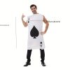 1pc, 45.67*42.13inch Halloween Fun Playing Card Onesie Party Performance Costume Funny Cos, Stage Performance Props, Events Cosplay Props, Party Suppl