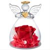 1pc; Birthday Gifts For Women; Preserved Rose In Angel Glass; Mom Grandma Gifts On Mother's Day; Valentine's Day; Wedding; Thanksgiving; Christmas; Ho