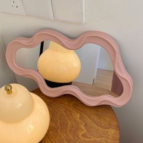 Dresser Clouds Mirror Makeup Mirror Wall-mounted Household Desk (Color: Pink)