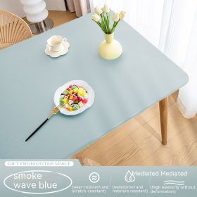 Sheepskin All-inclusive Tablecloth Waterproof And Oil-proof Disposable Anti-scald Tablecloth (Option: Smoke Blue-Suitable For 90X150cm)