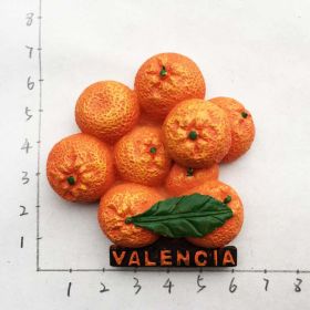 Food Tourism Commemorative Decorative Crafts Painted Magnetic Refridgerator Magnets (Option: Valencia Orange)