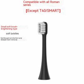 Electric Toothbrush Brush Replacement Head (Option: Bright White Black)